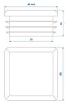 Inslagdop 40x40mm x10 stuks