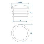 Inslagdop dia 25mm x10 stuks