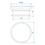 Inslagdop Dia 30mm x10 stuks