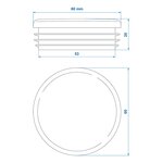 Inslagdop dia 60mm x10 stuks