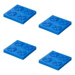 Onderlegplaten stapelbaar 21x21x3,3cm - set van 4 stuks