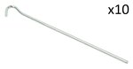 Tentharing 22cm metaal met open oog x10 stuks