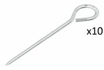 Tentharing 19cm aluminium met oog x10 stuks