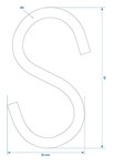 S-haak  dia 4mm 4,4x2,1cm x10 stuks