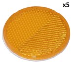 Reflector oranje 60mm zelfklevend x5 stuks