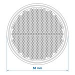 Reflector rood 58mm zelfklevend met grondplaat x5 stuks
