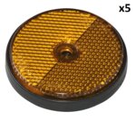 Reflector oranje 60mm schroefbevestiging x5 stuks