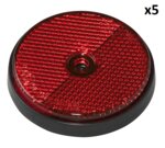 Reflector rood 60mm schroefbevestiging x5 stuks