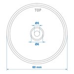 Reflector wit 60mm schroefbevestiging x5 stuks