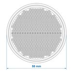 Reflector wit 58mm zelfklevend met grondplaat x5 stuks