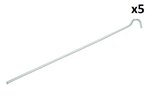 Tentharing 30cm metaal met open oog x5 stuks