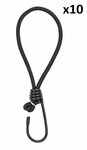 Tentspanner elastisch zwart met haak x10 stuks