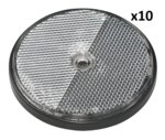 Reflector wit 80mm schroefbevestiging x10 stuks