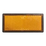 Reflector oranje 85x39mm zelfklevend met grondplaat x10 stuks
