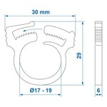 Slangklem snapper 17-19mm x10 stuks