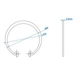 Seegerring diameter 72mm x10 stuks