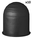 Trekhaakdop zwart x10 stuks