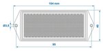 Reflector rood 104x40mm schroefbevestiging x10 stuks