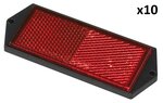 Reflector rood 104x40mm schroefbevestiging x10 stuks