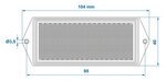 Reflector wit 104x40mm schroefbevestiging x10 stuks
