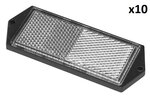 Reflector wit 104x40mm schroefbevestiging x10 stuks