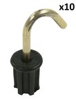 Tentdop 22mm met ronde haak x10 stuks