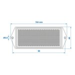 Reflector oranje 104x40mm schroefbevestiging x10 stuks