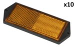 Reflector oranje 104x40mm schroefbevestiging x10 stuks