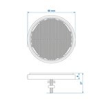 Reflector wit 60mm met bout 5mm x10 stuks