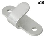 Touwhaak metaal 65x27mm gebogen x10 stuks