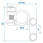 Accupoolklem (+) standaard x5 stuks