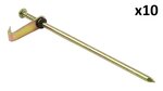 Rotspen 21cm metaal met haak x10 stuks