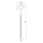 Tentharing 20cm metaal schroefbaar met kunststof haak x10 stuks
