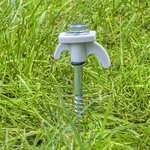 Tentharing 20cm metaal schroefbaar met kunststof haak x10 stuks