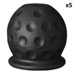 Trekhaakdop Golfbal zwart x5 stuks