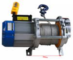 Bouwkraan 500kg 25m elektrisch 230V