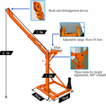 Bouwkraan 500kg 25m elektrisch 230V 360° rotatie