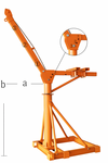 Bouwkraan 500kg 25m elektrisch 230V 360° rotatie