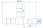Slangtule T-stuk 10mm x10 stuks
