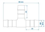 Slangtule T-stuk 12mm x10 stuks