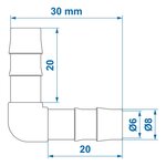 Slangtule haaks 8mm x10 stuks