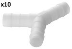 Slangtule Y-stuk 12mm x10 stuks