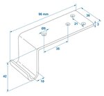 Tegenstuk haaks voor spansluiting x5 stuks