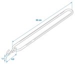 Spanrubber 300mm met S-haak x4 stuks