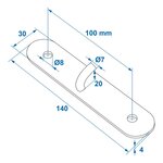 Tegenstuk voor spansluiting rond x5 stuks