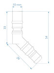 Slangtule met O-ring voor 10/12 mm slangen rood x5 stuks