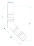 Slangtule met O-ring voor 10/12 mm slangen blauw x5 stuks
