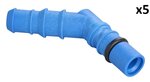 Slangtule met O-ring voor 10/12 mm slangen blauw x5 stuks