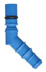 Slangtule met O-ring voor 10/12 mm slangen blauw x5 stuks