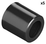 Afvoerbuis reduceerstuk dia 28 mm naar dia 17 mm PE zwart x5 stuks